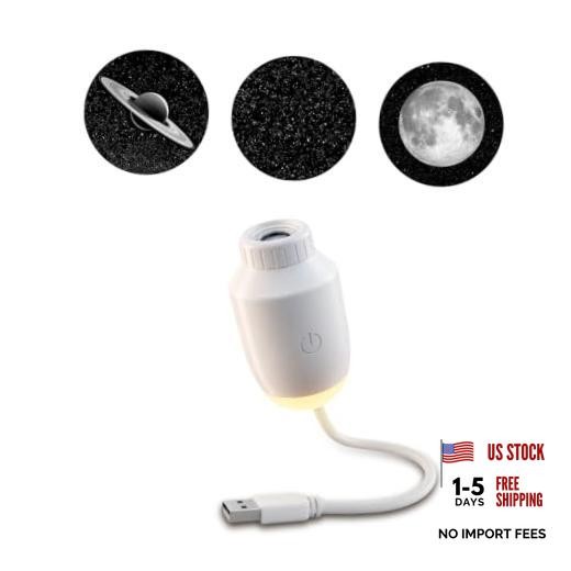 2-in-1 Galaxy Projector Night Light Galaxy Ceiling Projector USB Portable Mini