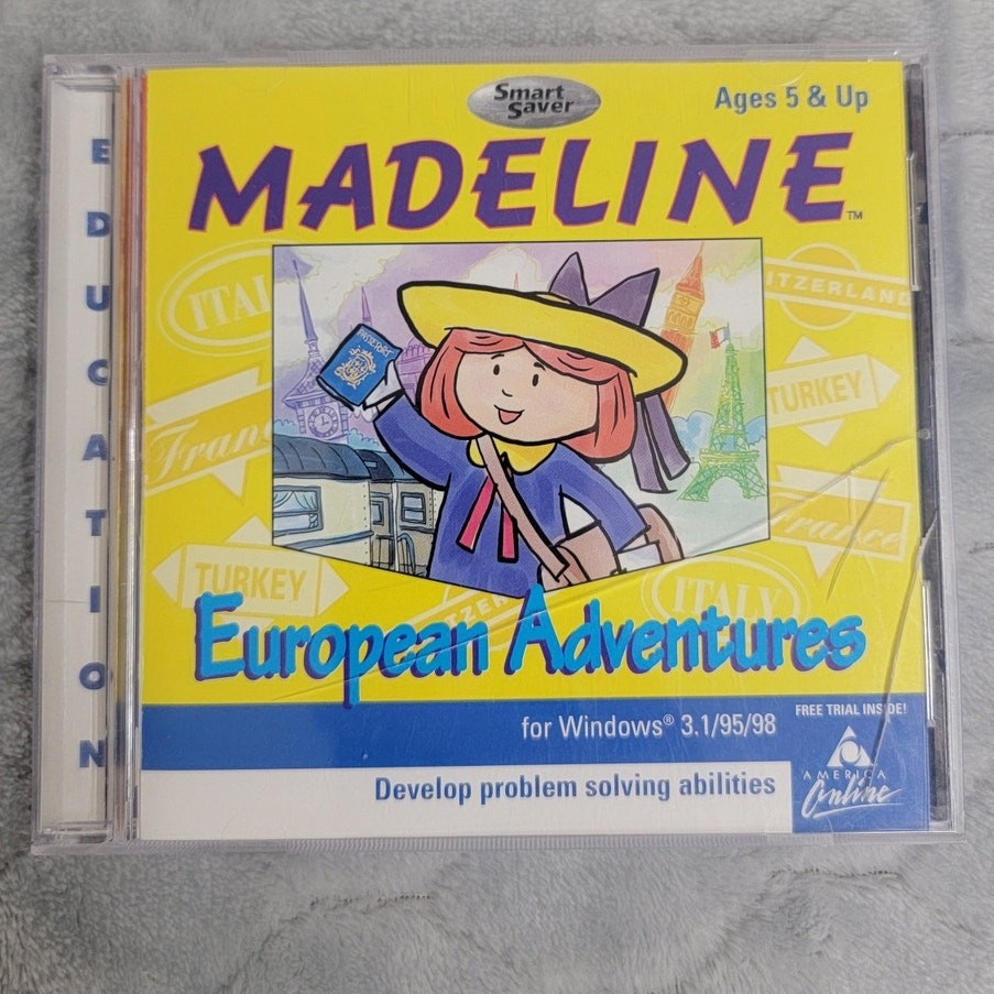 Madeline European Adventures PC Mac CD-ROM 1996 Creative Wonders Vintage Game