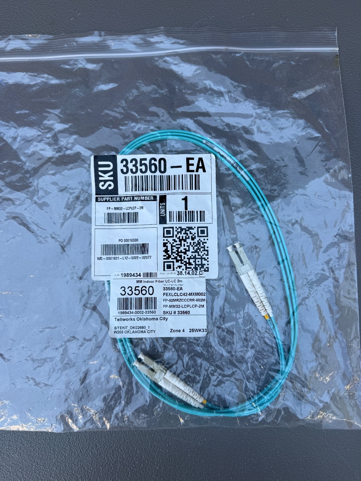 CommScope FEXLCLC42-MXM002 SYSTIMAX OM4 LC-LC Duplex Fiber Patch Cable 2M