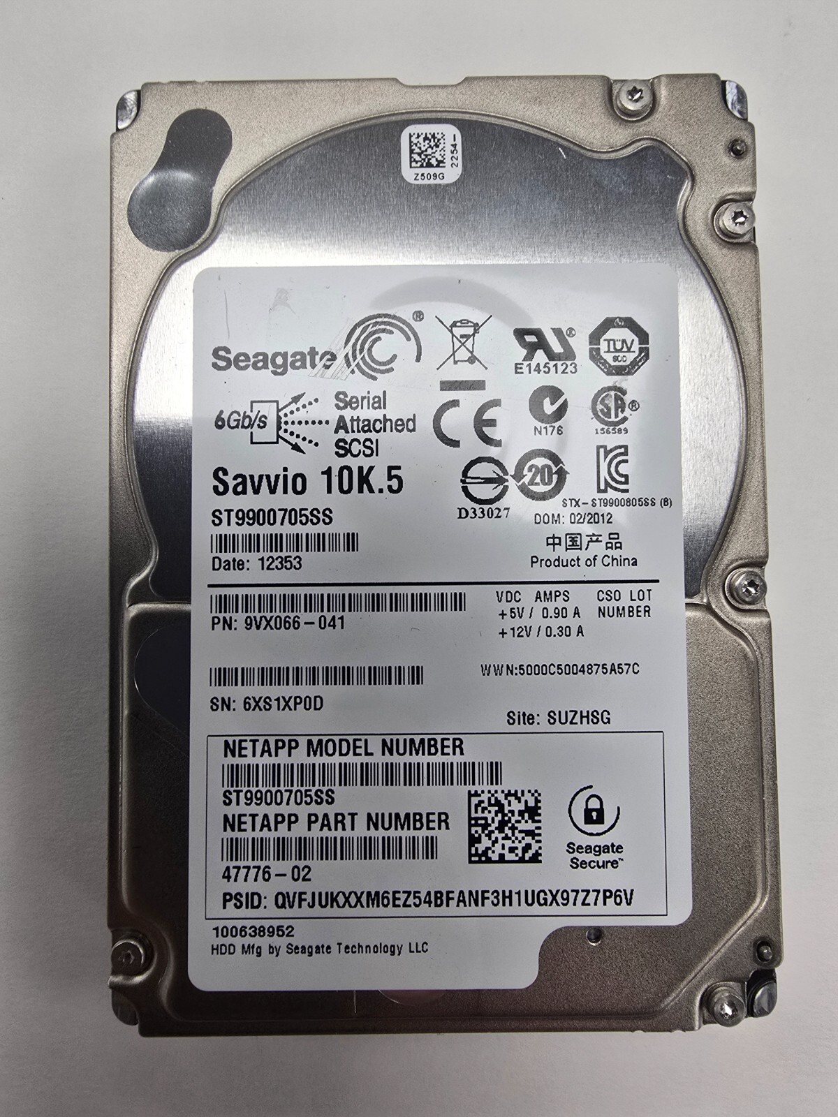 Seagate ST9900705SS 900GB 10K SAS HDA Netapp 47776-02