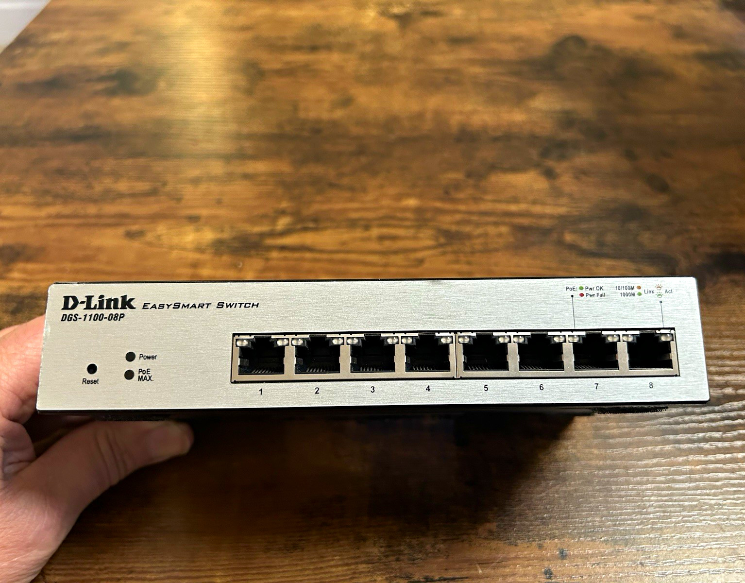 D-Link EasySmart DGS-1100-08P 8-Port Gigabit Layer 2 Managed Switch RJ-45 POE