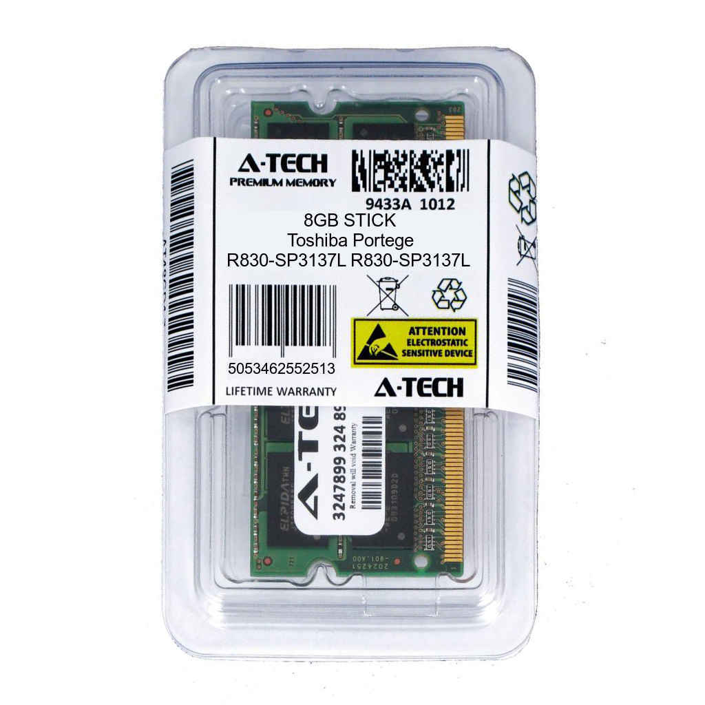 8GB SODIMM Toshiba Portege R830-SP3137L R830-SP3138L R830-SP3164M Ram Memory