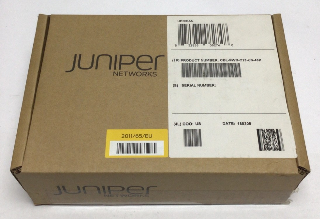 Juniper Networks CBL-PWR-C13-US-48P Power Cord Cable factory sealed new