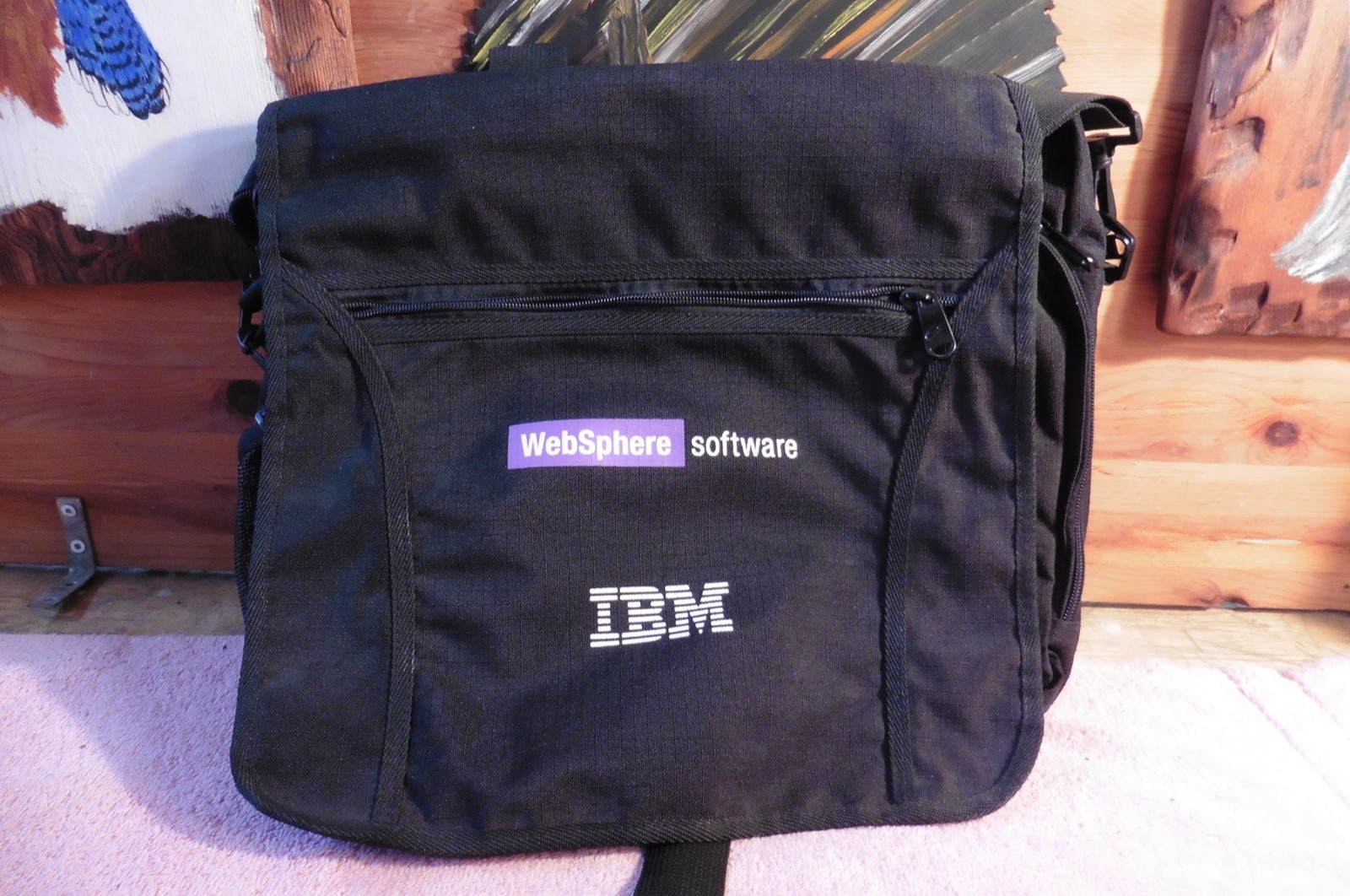 New IBM WebSphere Messenger Black Bag w Shoulder Strap Laptop iPad Carrying Case