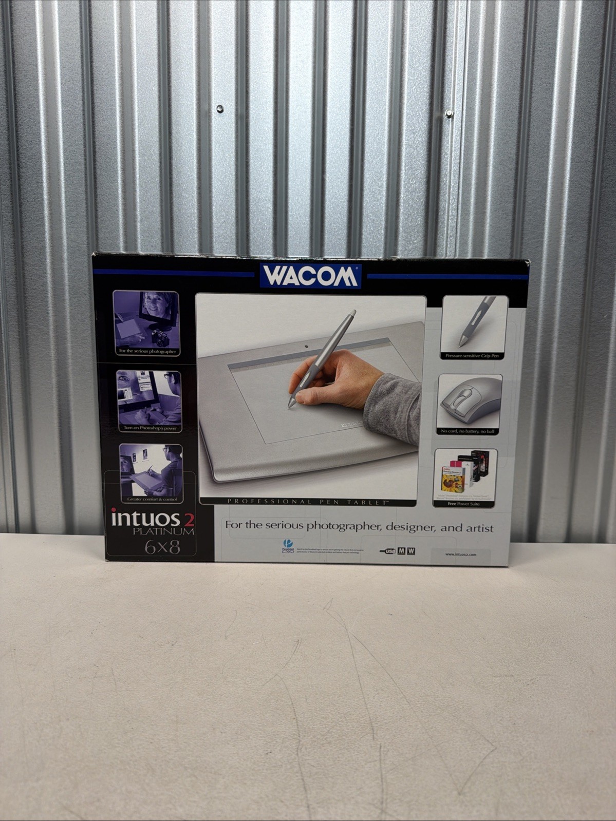 NEW Wacom Intuos 2 Platinum XD-0608-U 6x8 Graphics Drawing Tablet