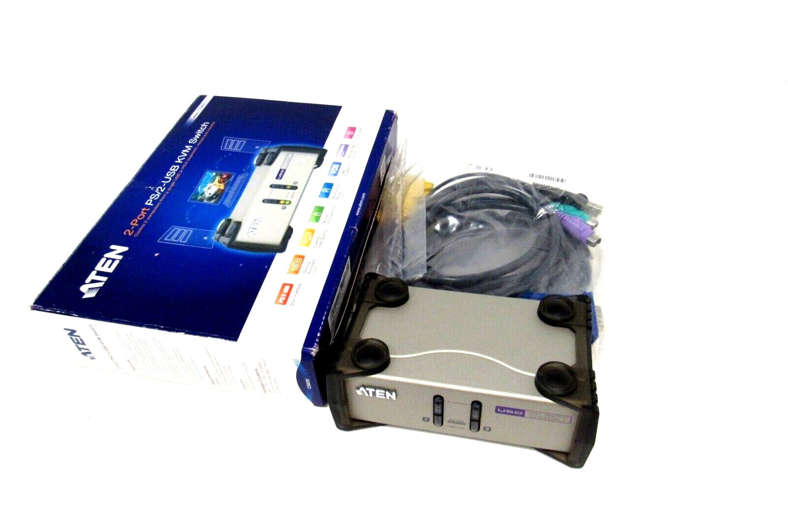 NEW ATEN CS82U KMV SWITCH 2-PORT PS/2-USB