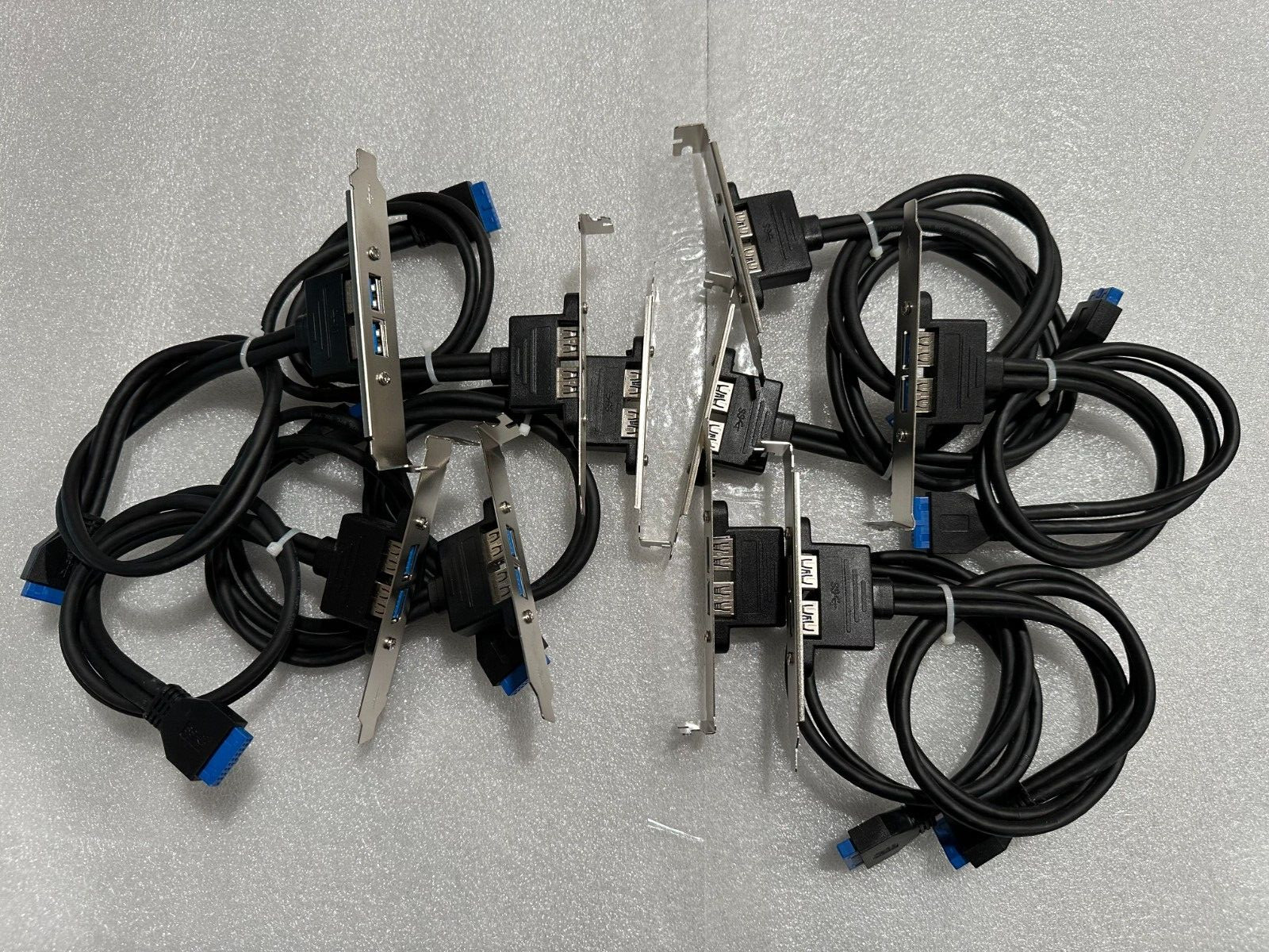10x Dual USB 3.0 Back Panel High Profile  PCI Bracket 20-Pin Header Cable