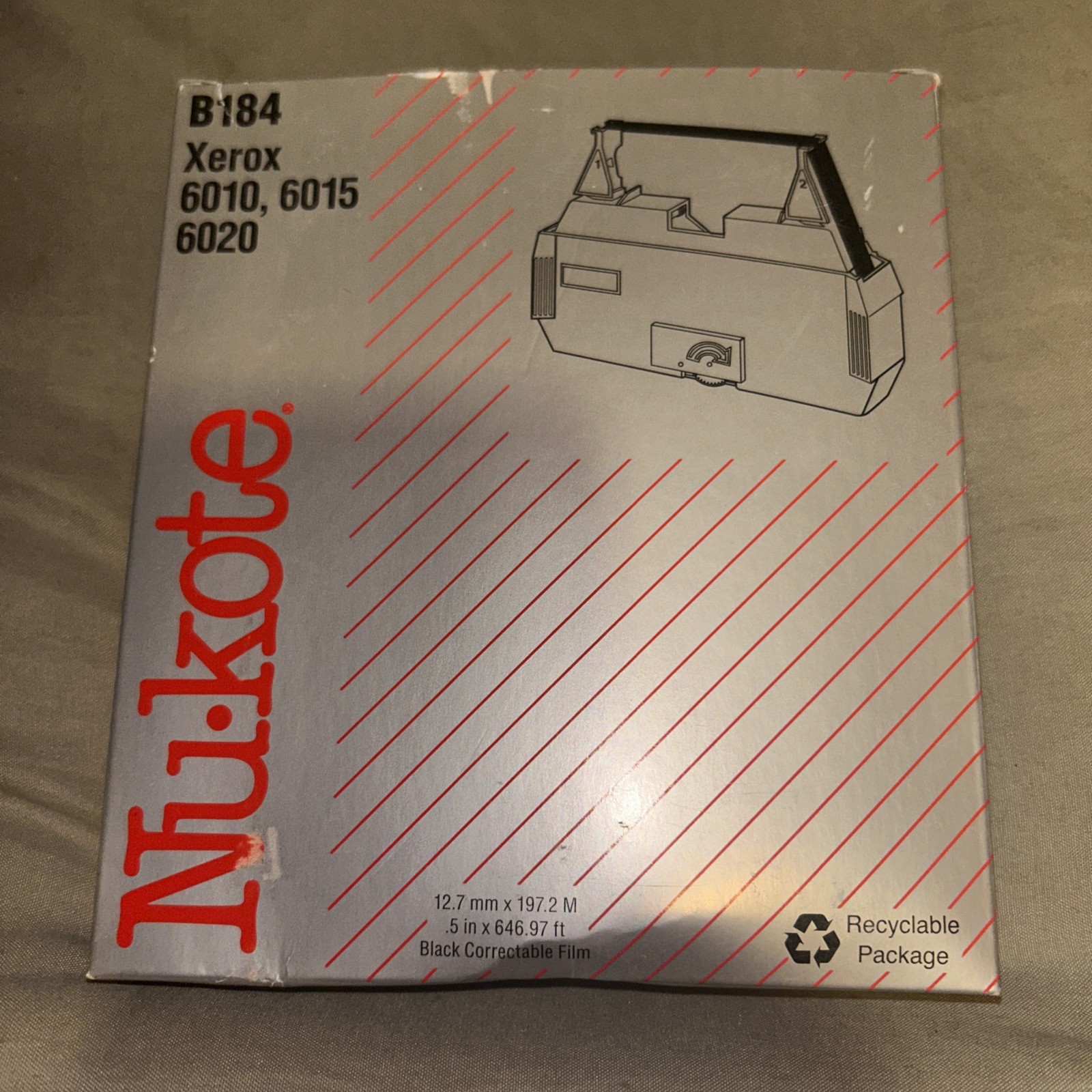 Nu-Kote B184 - Qty. 2 - New Replacement Ribbons for Xerox 6010, 6015, 6020