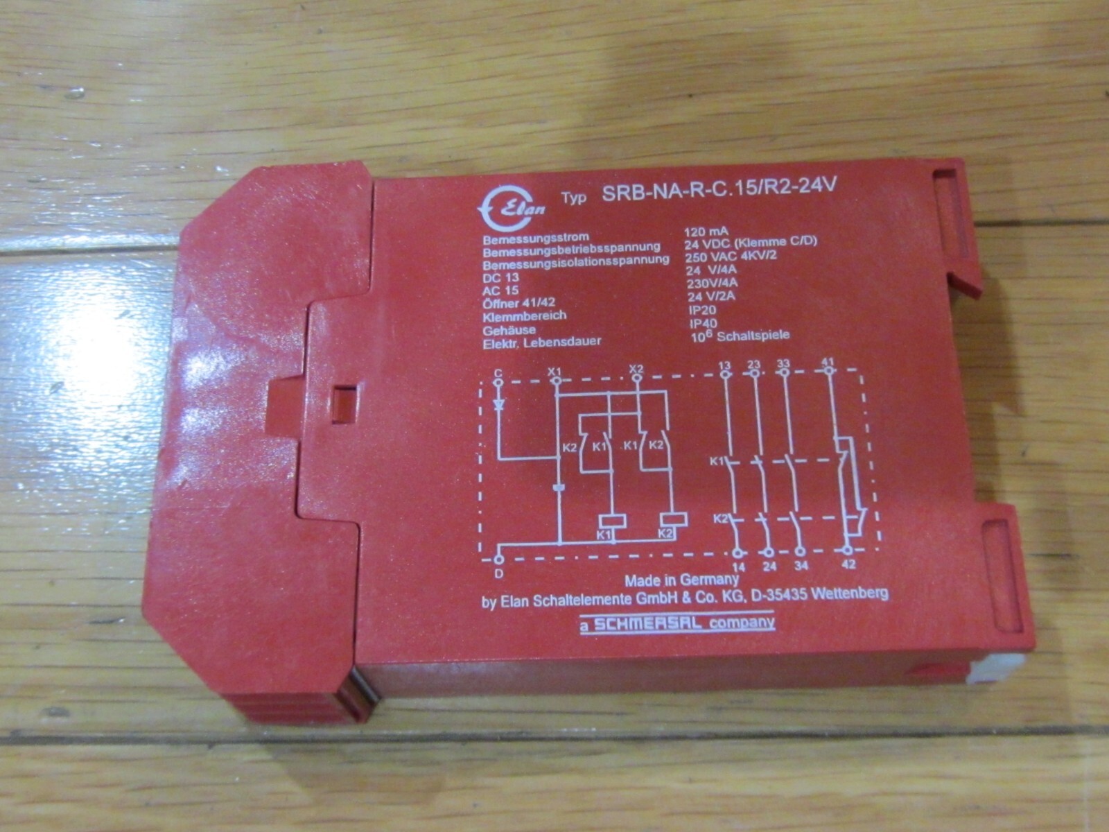SCHMERSAL SRB-NA-R-C.15/R2-24V SAFETY RELAY MINT & COOL READY TO WORK