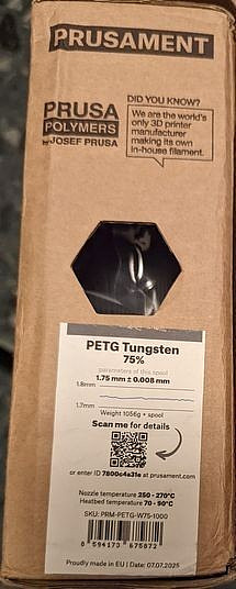 RARE - PRUSA PRUSAMENT TUNGSTEN - NEW SEALED