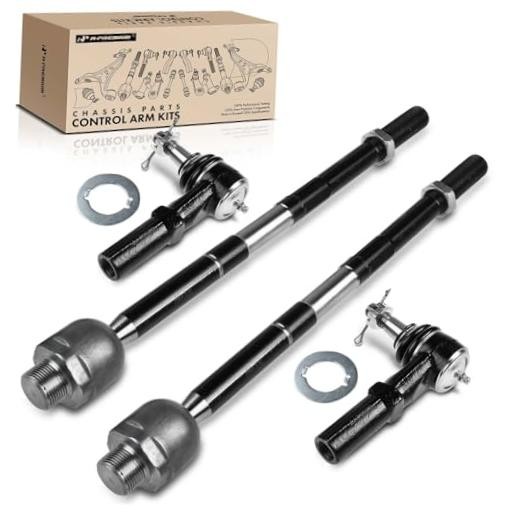 Front Inner & Outer Tie Rod End Kit, Compatible with 4Pcs-Tie Rod End Kit
