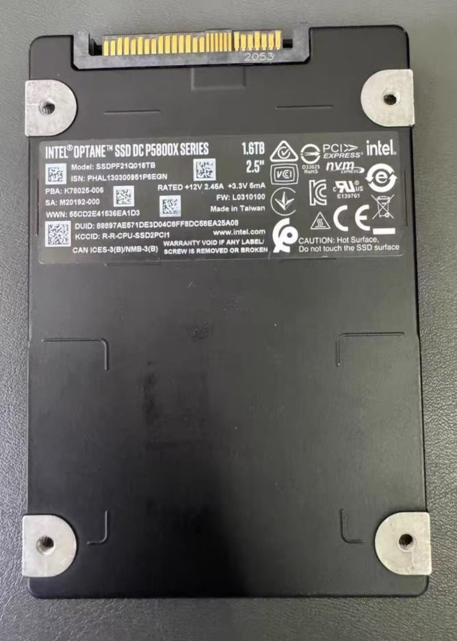 Intel Optane SSD DC P5800x 1.6TB U.2 2.5''NVME PCIe SSDPF21Q016TB 97-98% Health