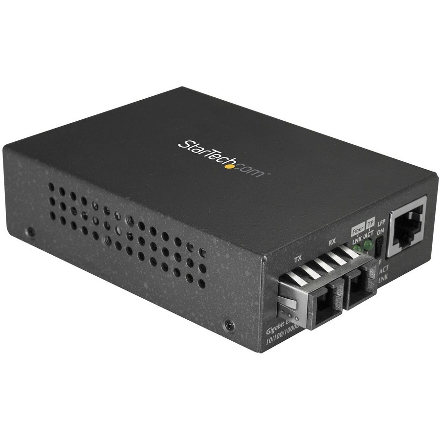 StarTech Multimode SC Fiber Ethernet Media Converter, 1000BASE-SX Gigabit Fiber