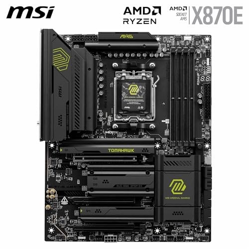 MSI MAG X870E TOMAHAWK WIFI MOTHERBOARD, ATX - SUPPORTS AMD RYZEN - FI 7, 5G LAN