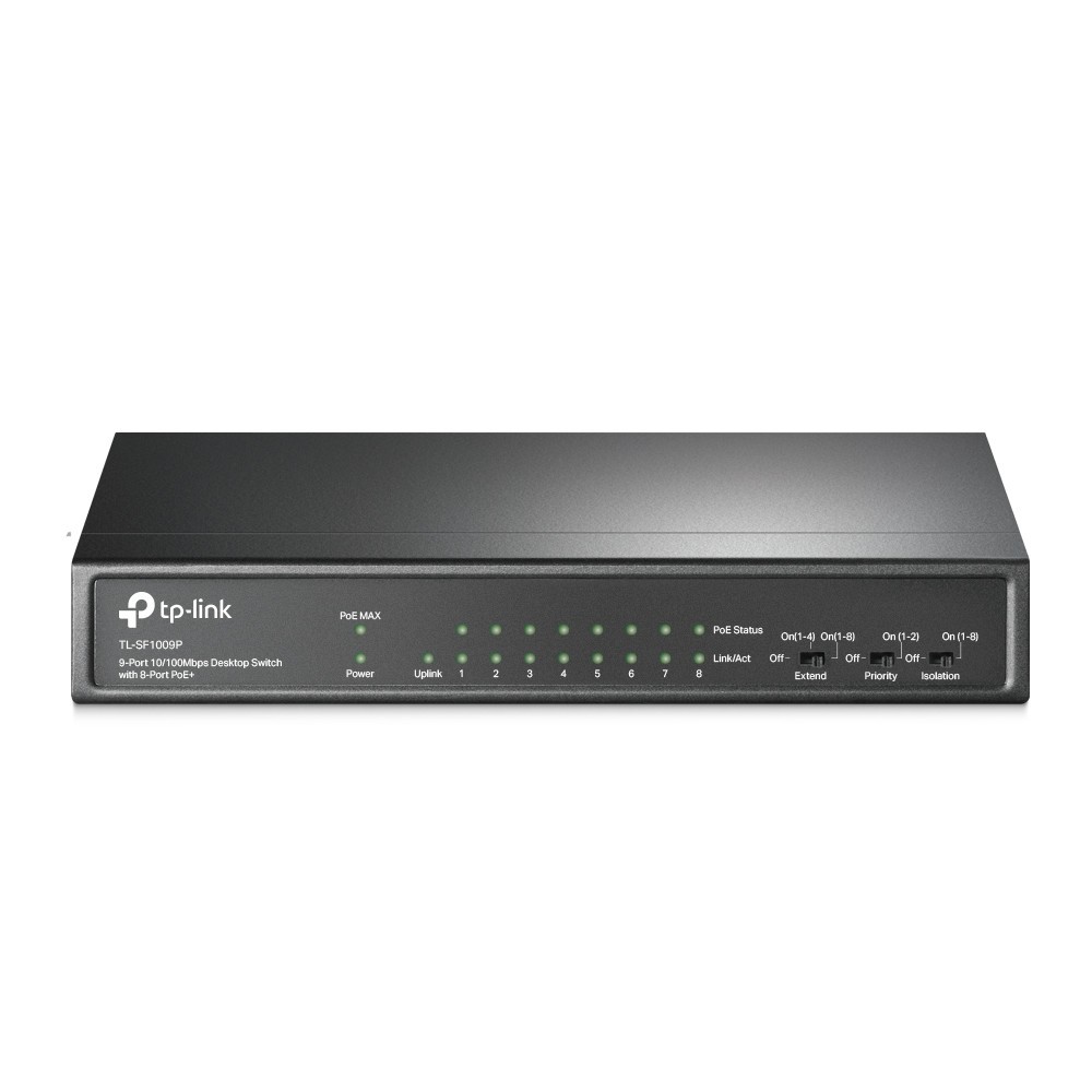 TP-Link TL-SF1009P - 9-Port 10/100Mbps Desktop Switch with 8-Port PoE