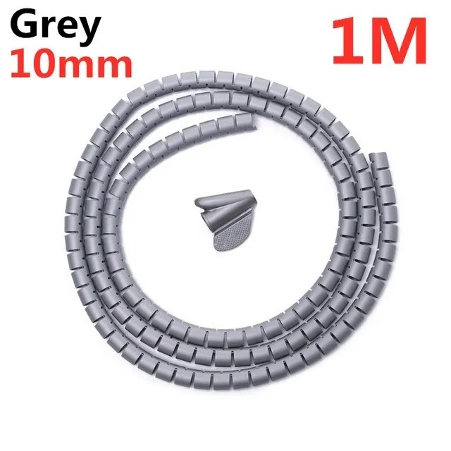 1M/2M Spiral Cable Protector Wire Organizer Flexible Cord Management Tube 10/16m