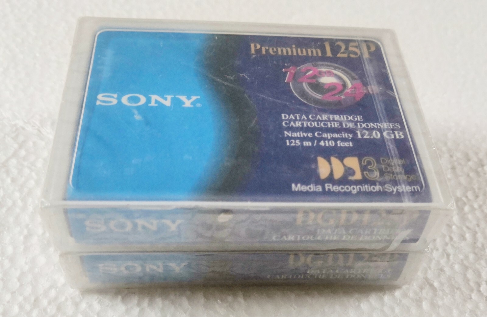 2 TAPES Sony 125P Computer Grade Premium DDS3 Data Cartridge 12GB