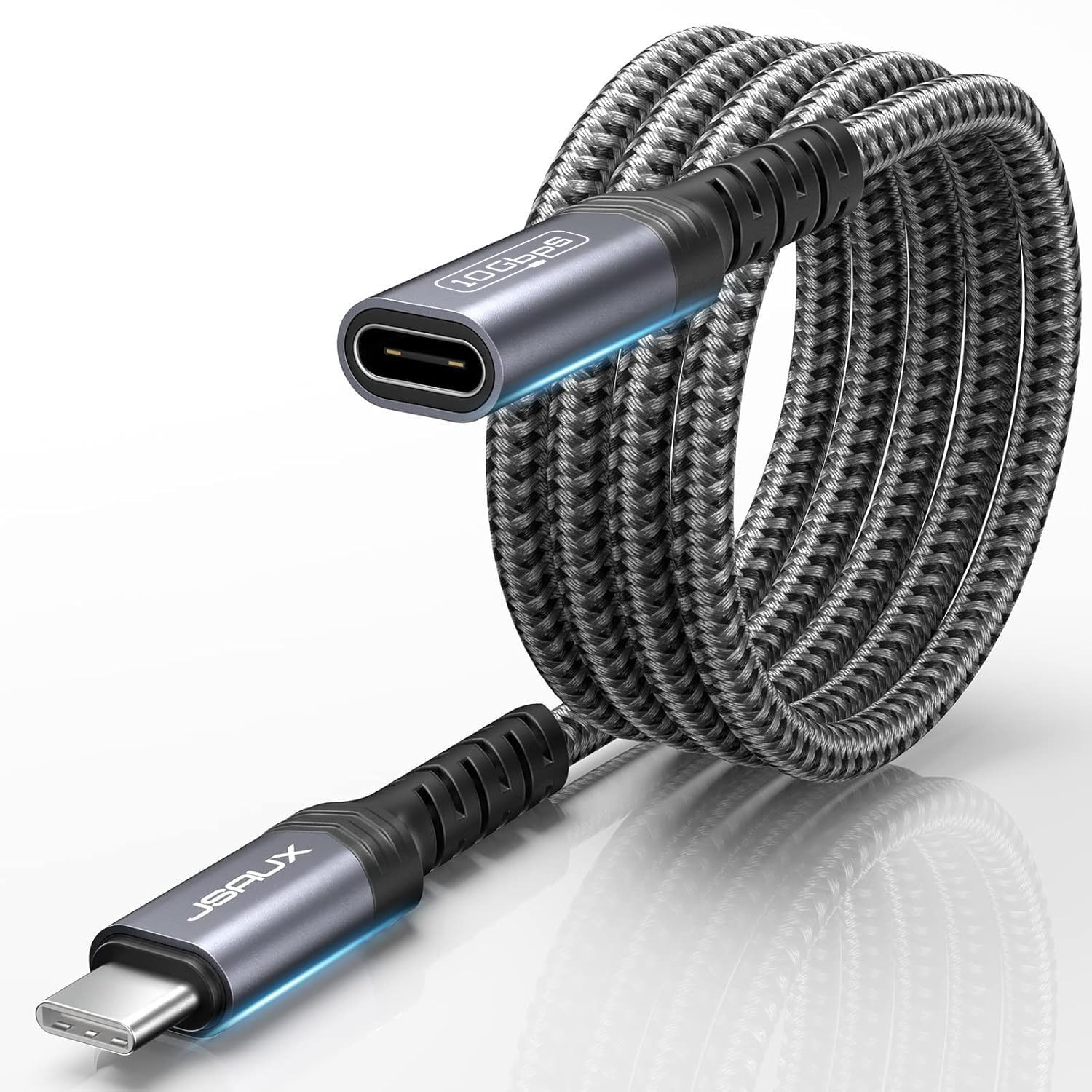 USB C Extension Cable 2M/6.6FT 100W 10Gbps for Switch 2, Iphone 17