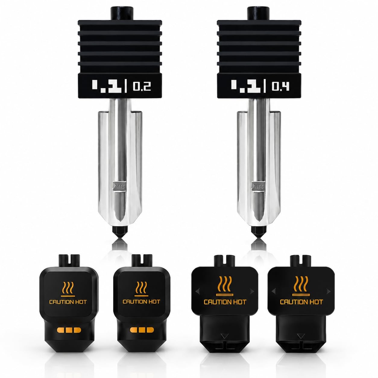2 PCS 0.2mm 0.4mm Hotend Kit For Bambu Lab P2S H2S H2D A1 A1 Mini 3D Printer