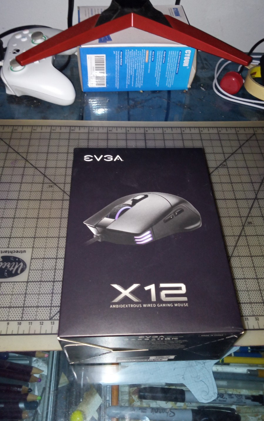 EVGA X12 Wired USB Ambidextrous Dual Sensor Gaming Mouse 16000 DPI 10Btn