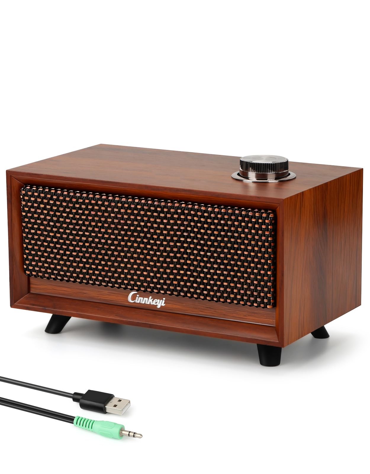 Wooden PC Soundbar Computer Speaker USB Powered LineIn Bluetooth 3.5mm Mac