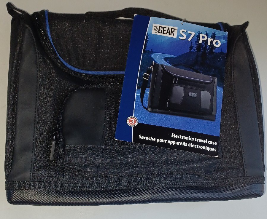 USA GEAR Electronics Travel Case S7 Pro multi pocket Bag Carrying Case new blue