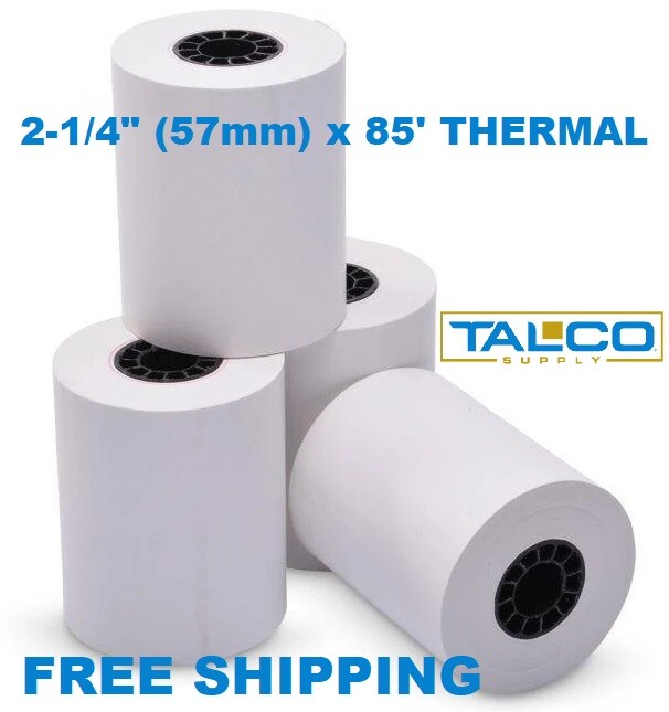 (20) CLOVER MINI / MOBILE (2-1/4" x 85') THERMAL PAPER ROLLS  ~FREE SHIPPING~
