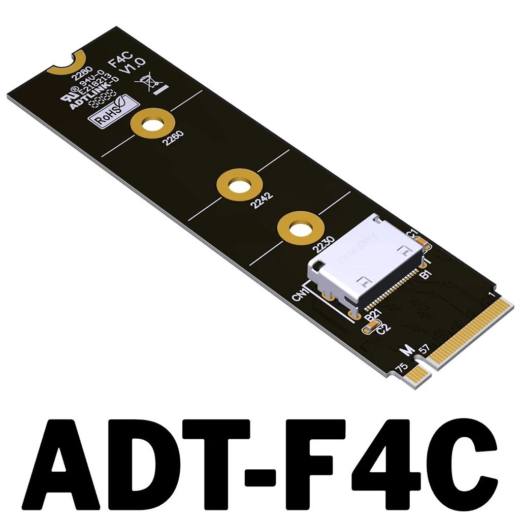 PCIe 4.0 OcuLink eGPU Dock F9G 64Gbps Internal CE Certified Add On Card