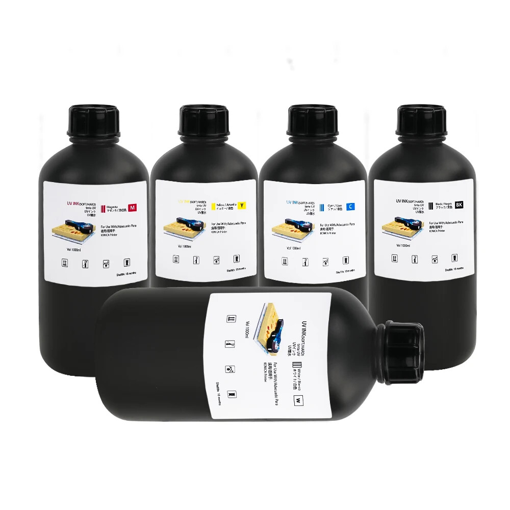 Industrial Printhead 1000ml Soft UV ink For Konica 512 512i 1024 1024i Printer