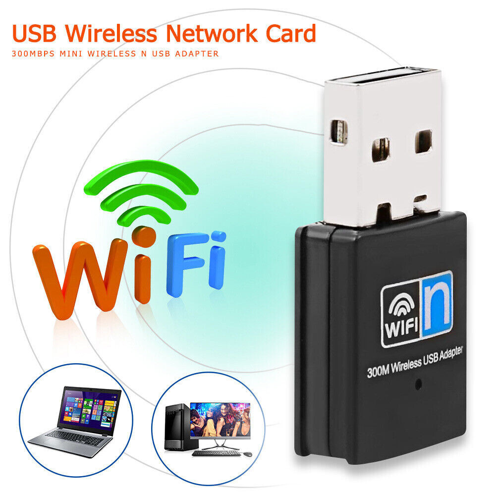 Adaptador Wifi Lan Internet para Computadora Laptop Inalambrico 300 mbps USB