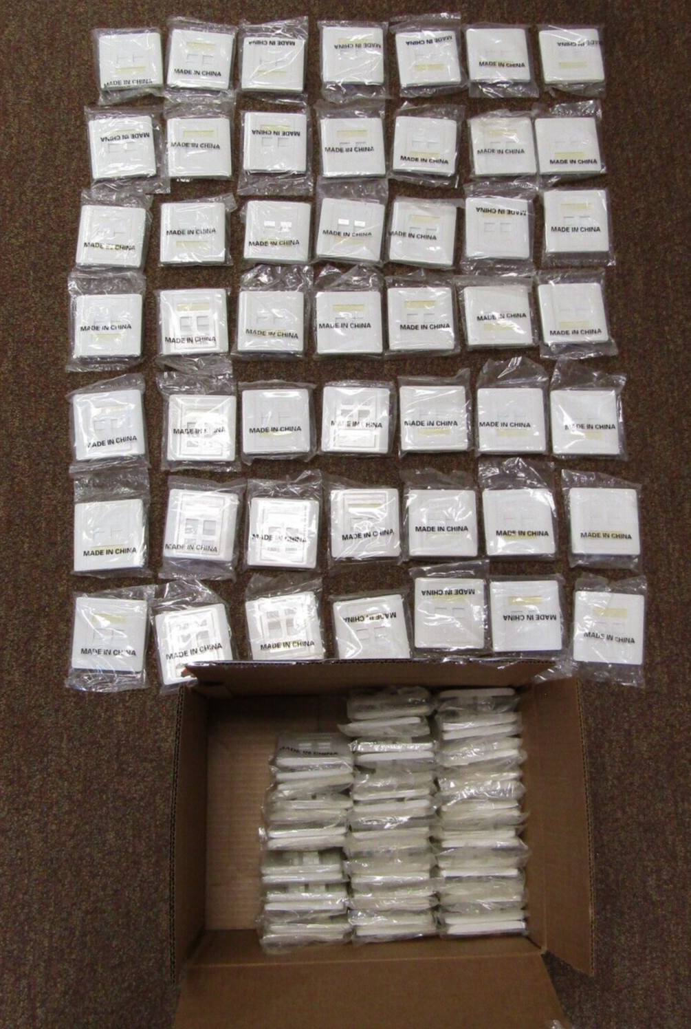 NEW LOT OF 90 LAN CAT6 CAT5 Outlet Network Ethernet Panel RJ45 Wall Socket Plate
