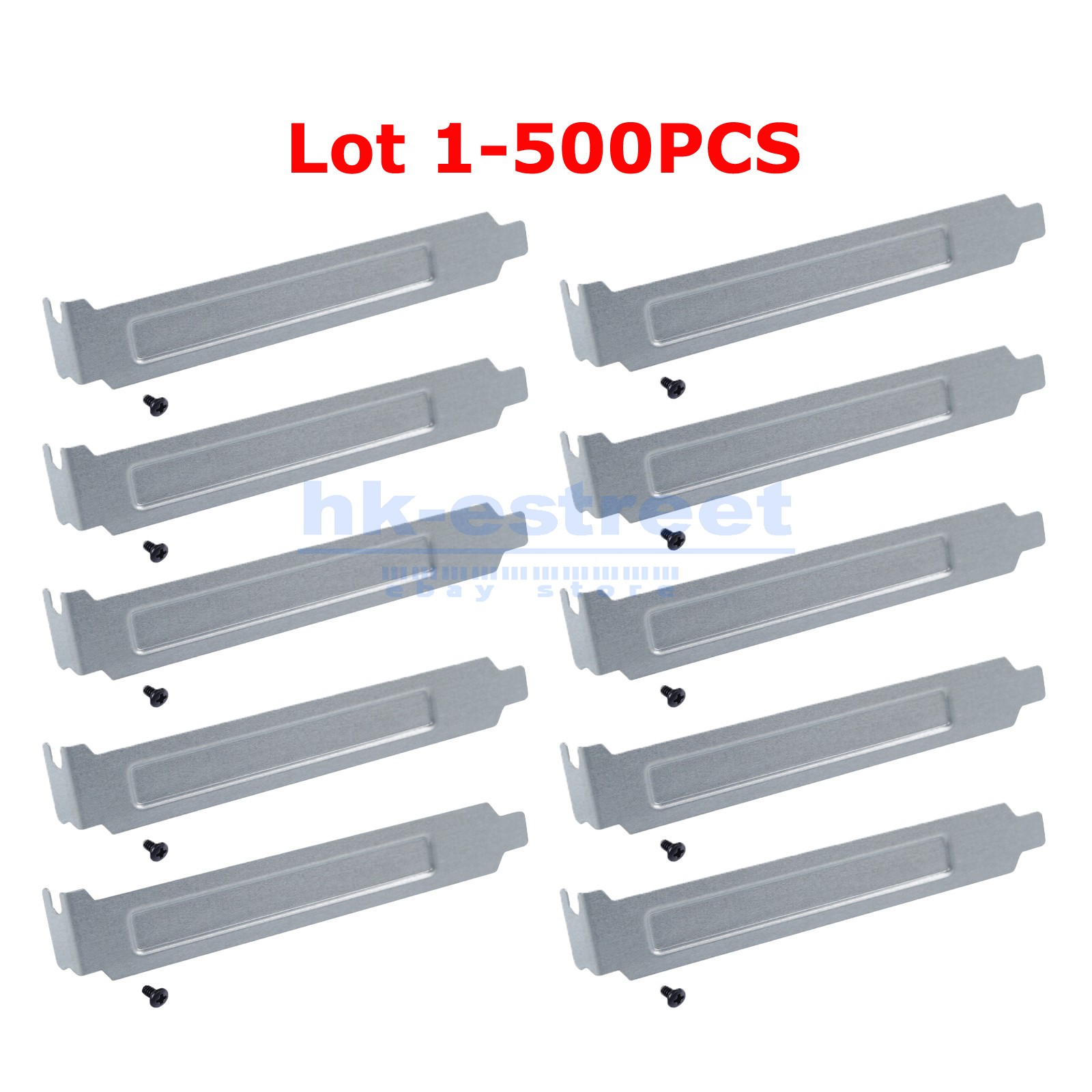 Lot PCI Slot Cover Computer Case Expansion Card Filler Blank Bracket 0.5mm Thick