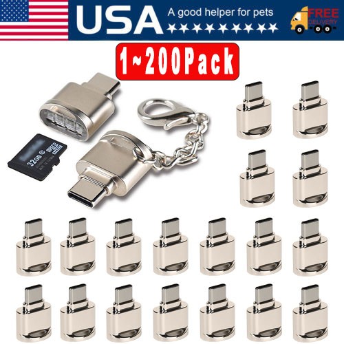TypeC To Micro SD TF Card Reader OTG USB Adapter Converter For Samsung Phone Lot