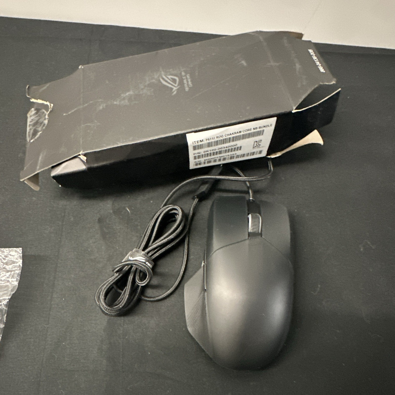 ASUS ROG Chakram Core Wired USB Gaming Mouse 16000 DPI 7-Button Black OPEN BOX