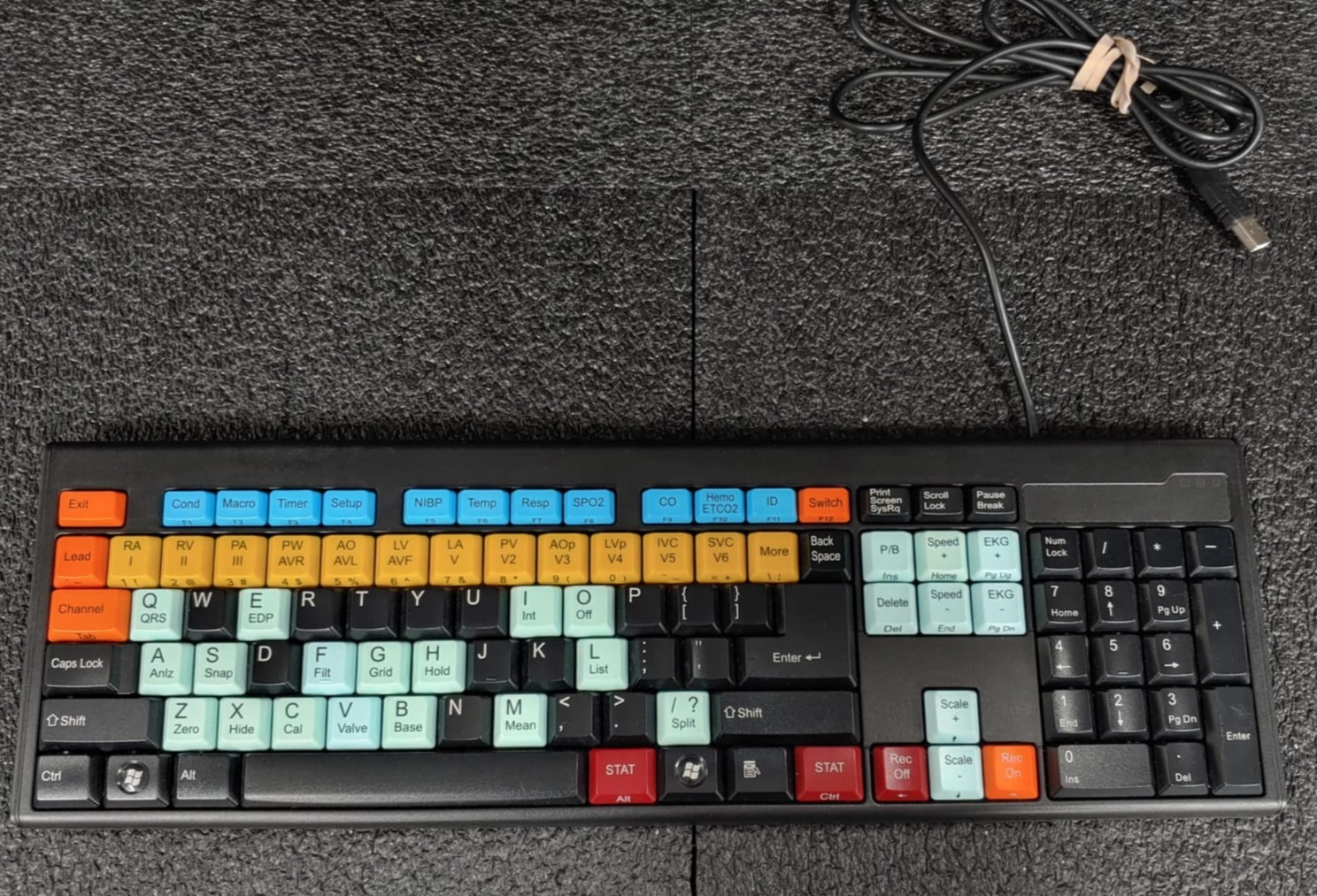 Key Tronic KT400U5-PHI K2805 Color-Coded Workstation Keyboard