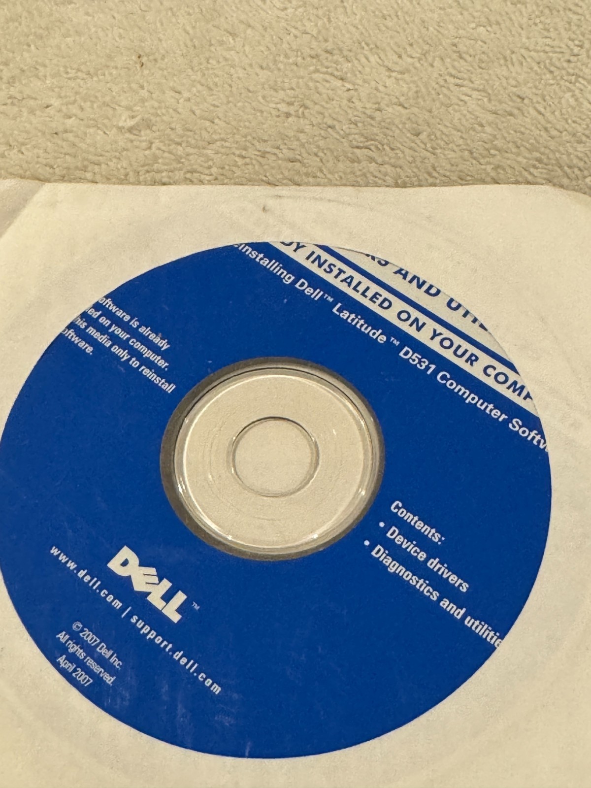 Dell Drivers & Utilities Reinstalling Dell Latitude D531 - CD ONLY NEW/SEALED
