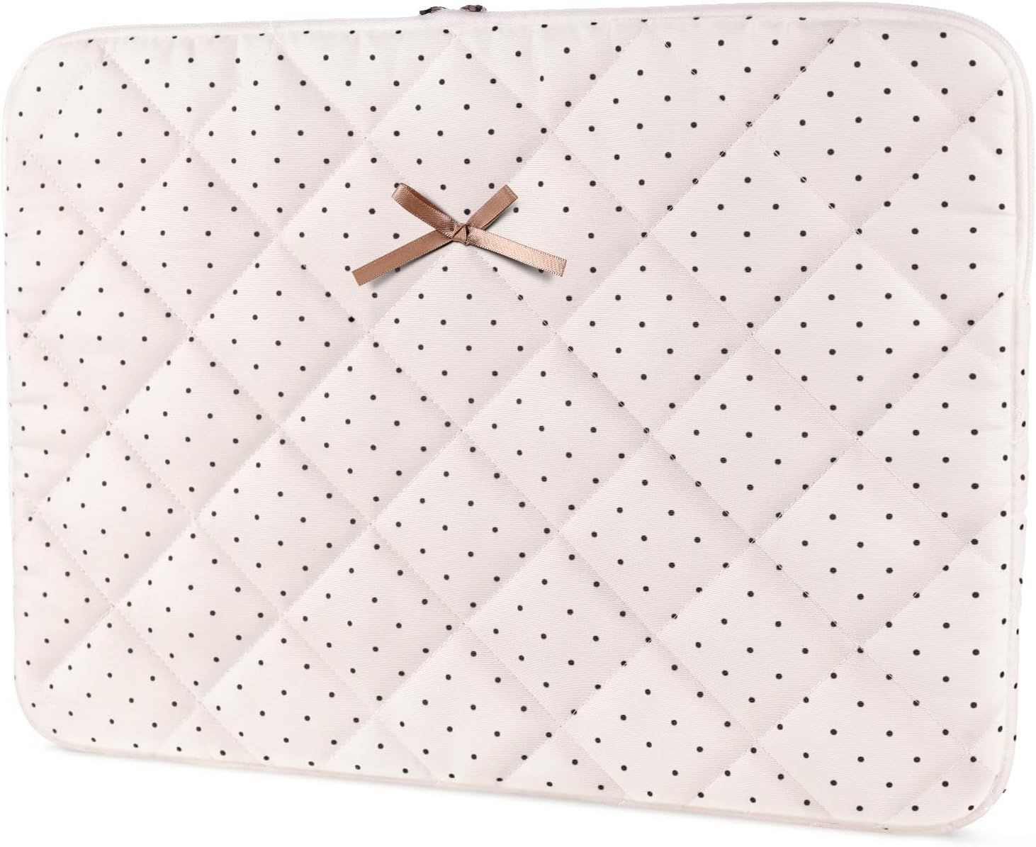 Cute Bow Laptop Sleeve 14 Inch for 14" MacBook, Puffy Quilted Laptop Case Cover