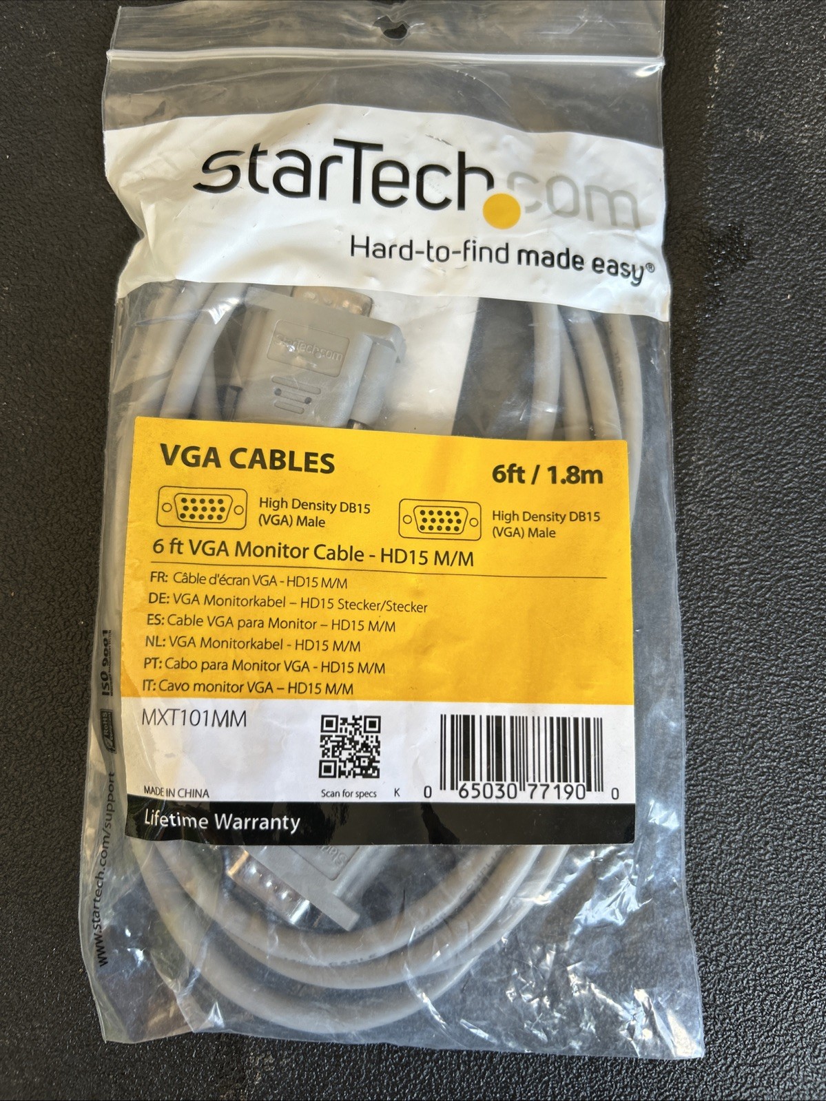 STARTECH.COM 6ft/1.8m VGA Cable HD MXT101MM