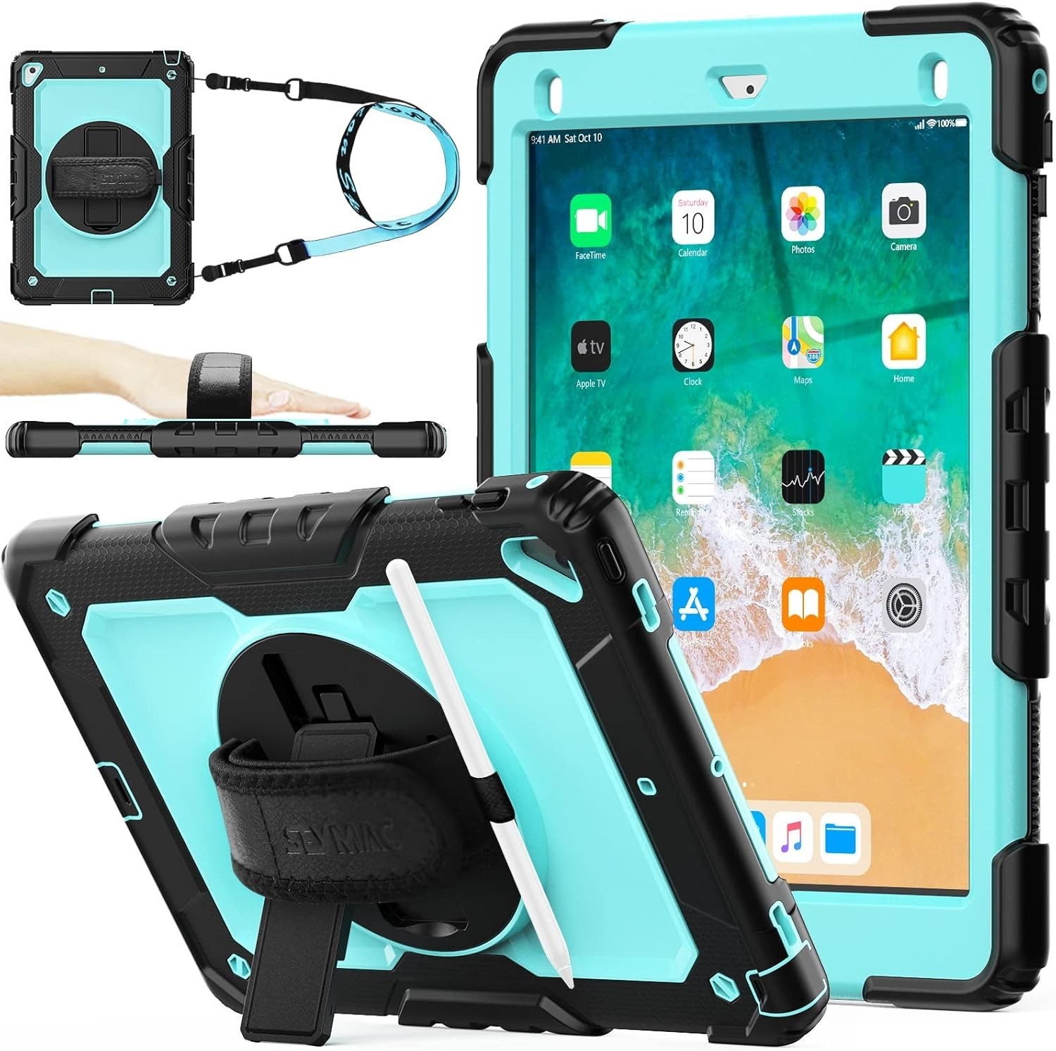 SEYMAC stock Case for iPad 6th / 5th Generation Case/Air 2 / Pro 9.7 inch, Heavy