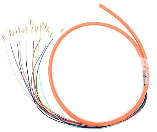 12 Strand OM1 62.5/125 Multimode LC UPC Fiber Pigtail 3M Fiber Optic Patch Cable