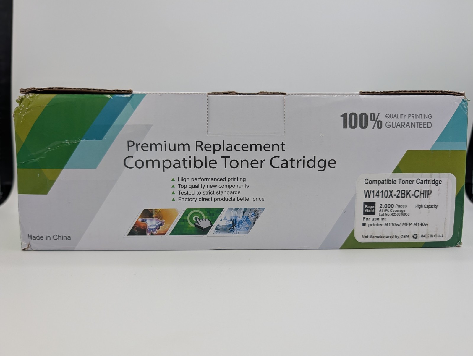 2 Pack W1410X Toner Cartridges Lot Work with HP LaserJet M110w MFP M139w M140w