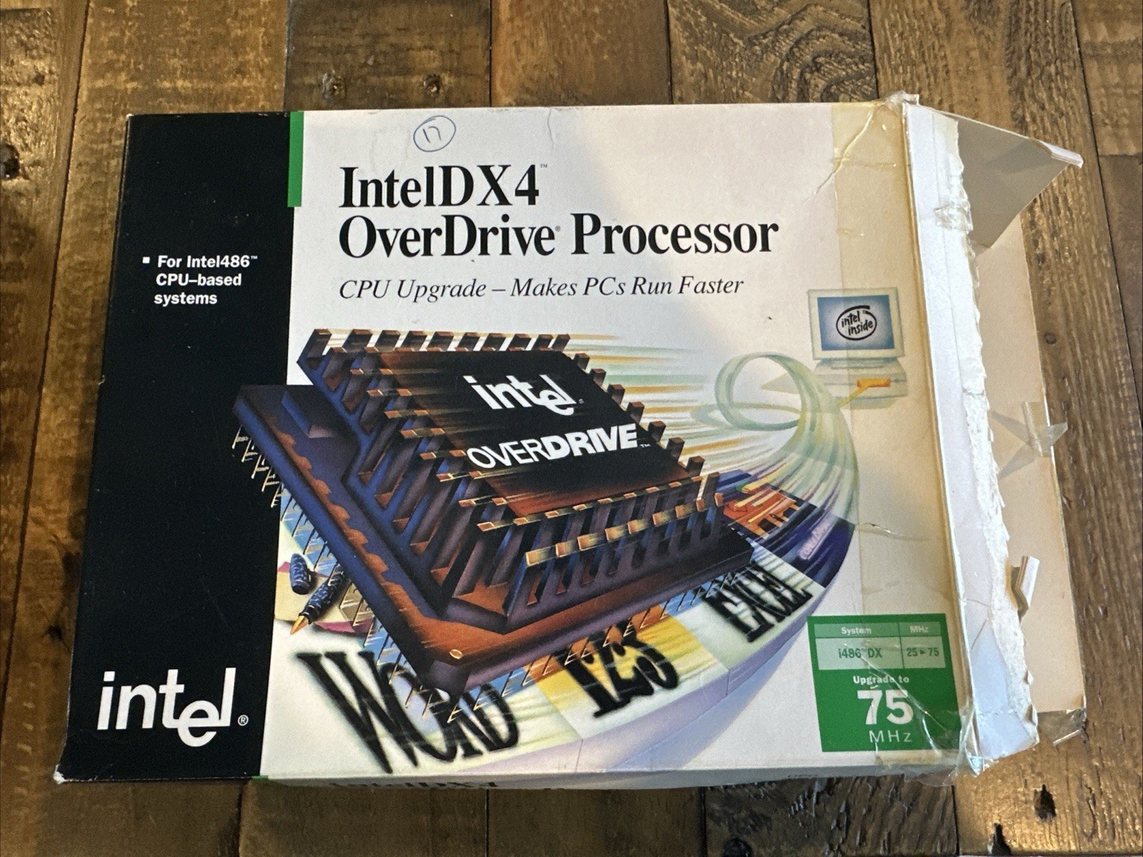 IntelDX4 OverDrive Processor DX4ODPR75  - RARE Open Box