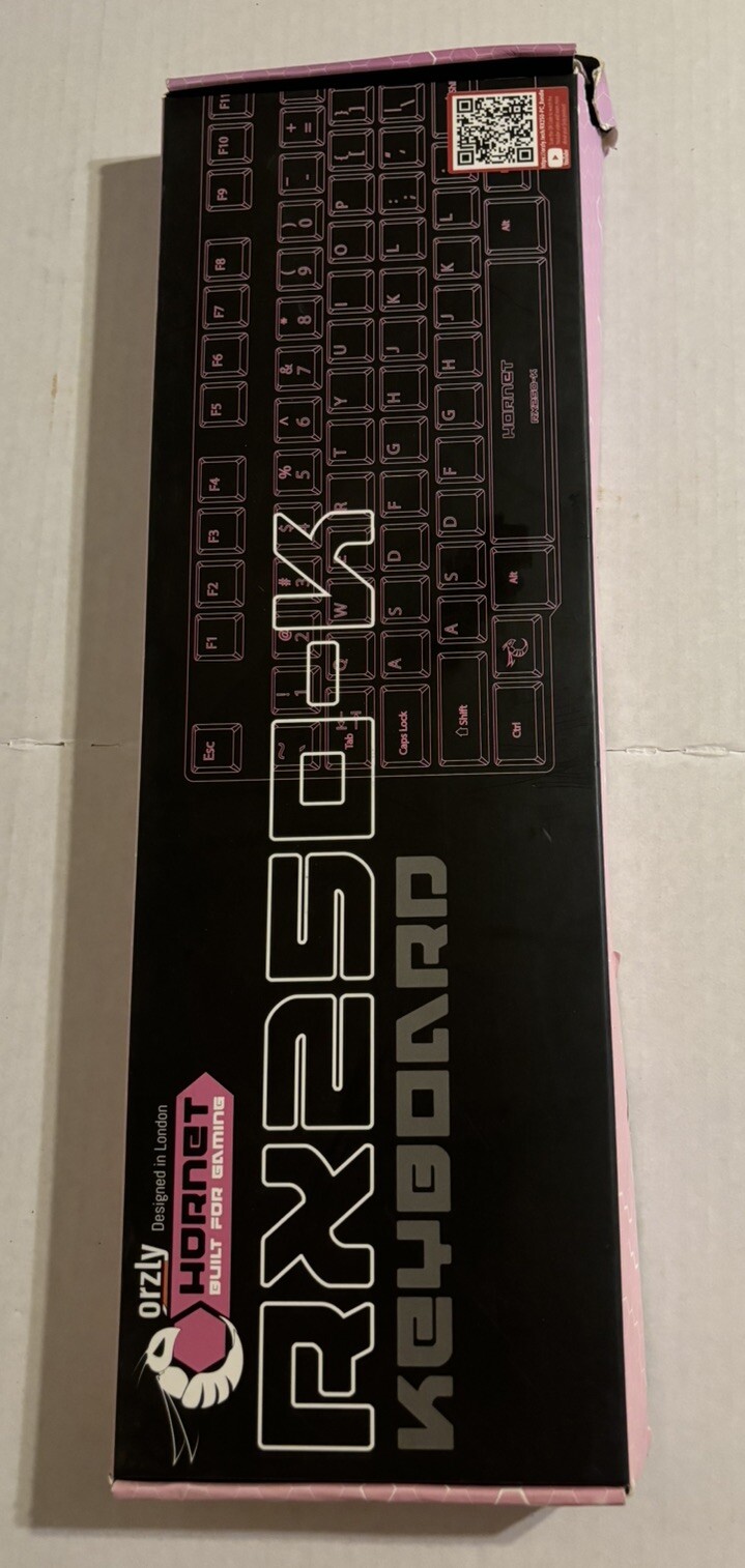 NEW ORZLY PINK HORNET RX250-K Keyboard Built For Gaming  Computer PC New