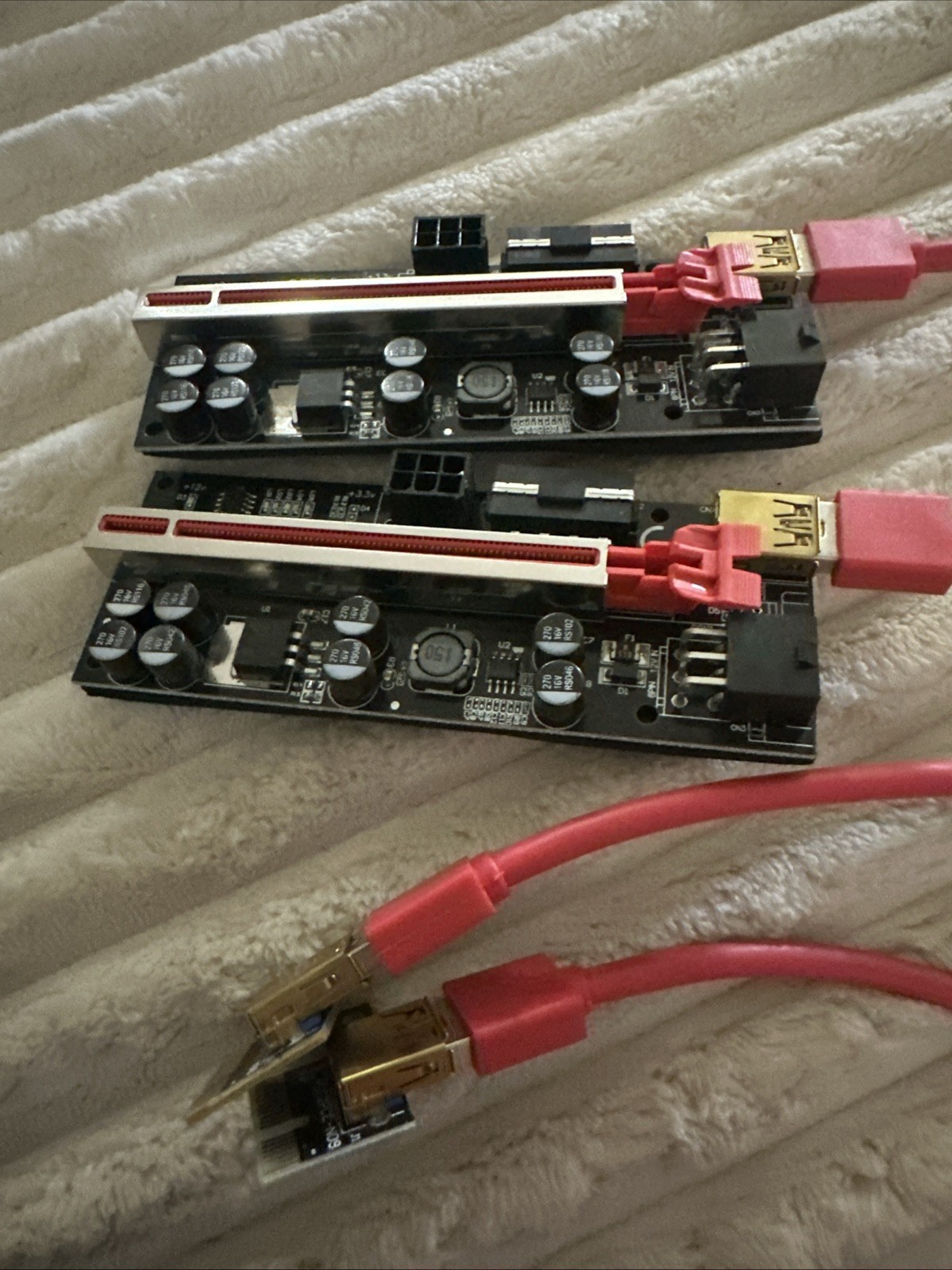 2 pcs Newest GPU Riser VER009S PCIE Riser 6 PIN For GPU Mining ETH USB 3.0