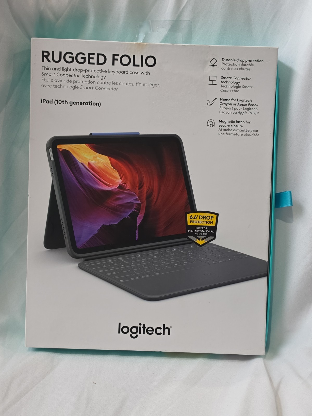 Logitech Rugged Folio for iPad 10th Gen and A16 ( Oxford Gray )