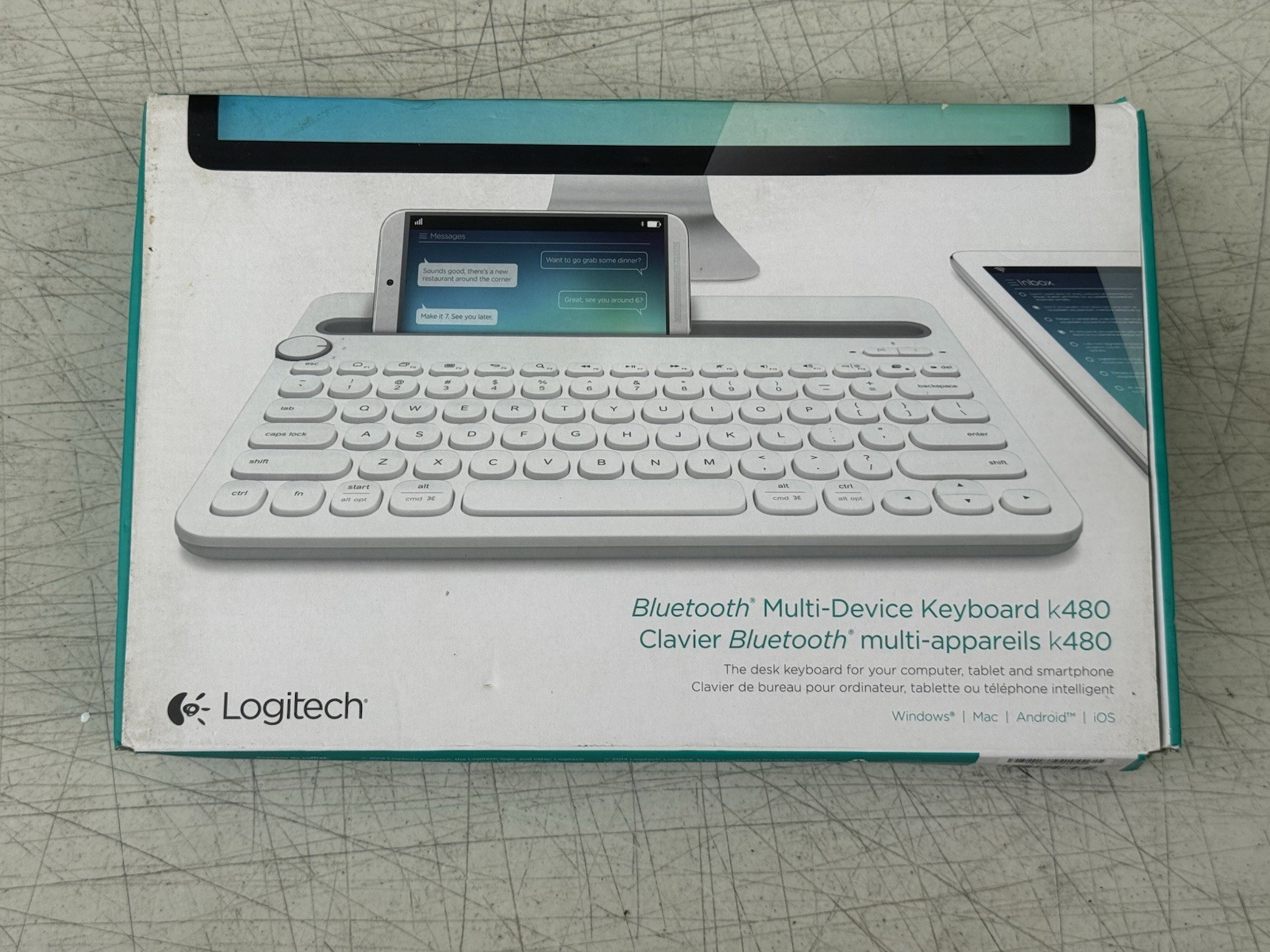 New Logitech Multi-Device Keyboard K480 Clavier Bluetooth Multi-appareils NEW