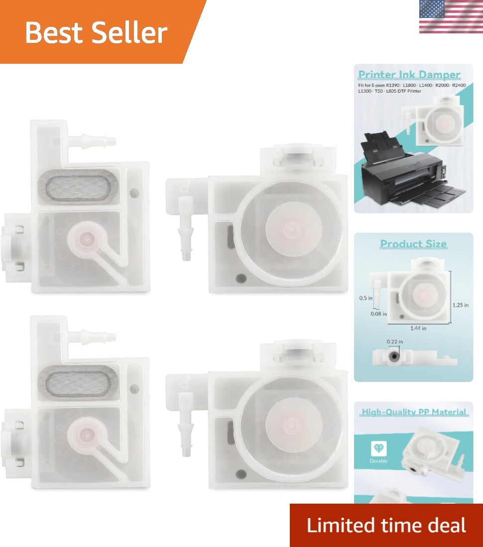 Epson-Compatible White Ink Dampers - Easy Installation & High Quality (4 Count)