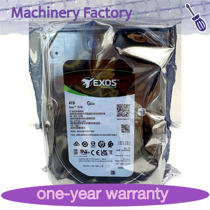 1PCS for Seagate Exos 7E10 ST4000NM000B 4TB SATA 3.5" 7200RPM 256MB 6Gb/s Hard