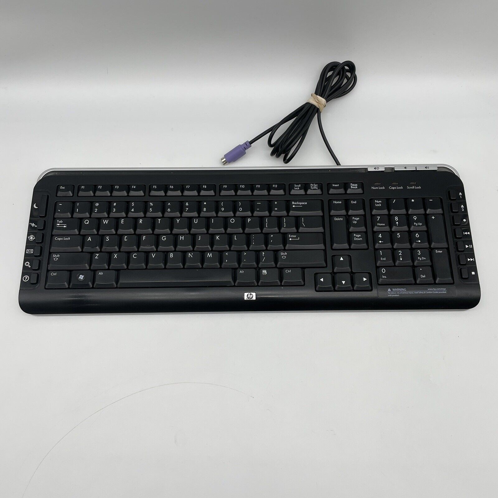 HP KB-0630 US ENGLISH 103-KEYS PS/2 WIRED MULTIMEDIA DESKTOP KEYBOARD 5188-6077