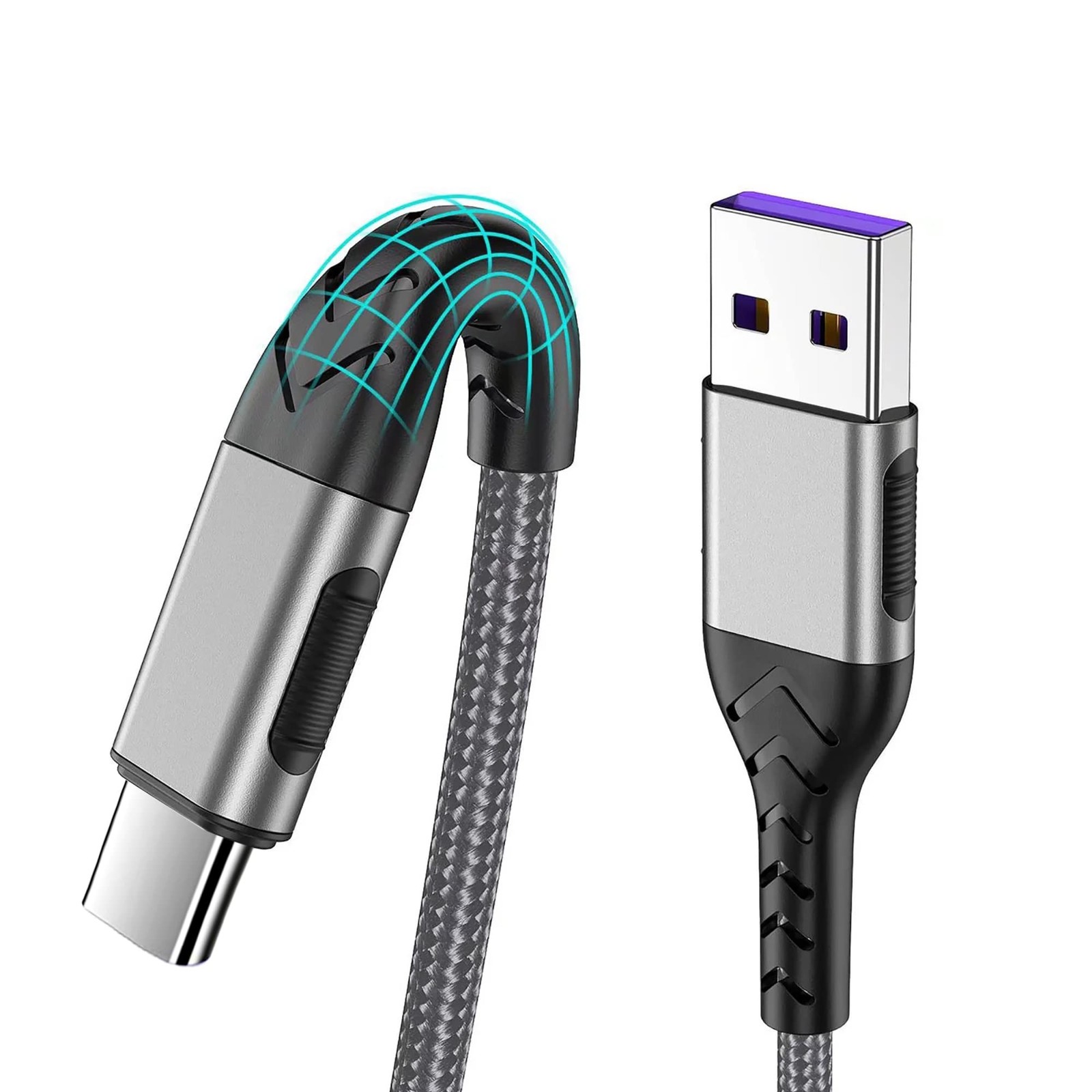 2Pack 10ft USB C Braided Cable for iPhone 15/Pro/Plus/Max Silver
